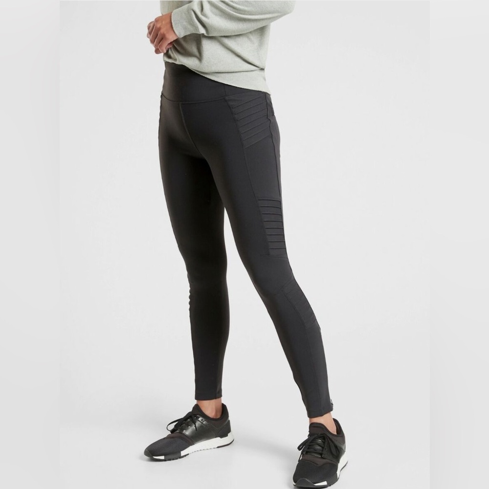 NWOT Athleta Delancey Moto Textured Tight Small